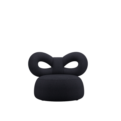 Ribbon Armchair Fabric B Blue Black