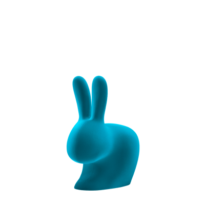 Rabbit Chair Baby Velvet Light Blue