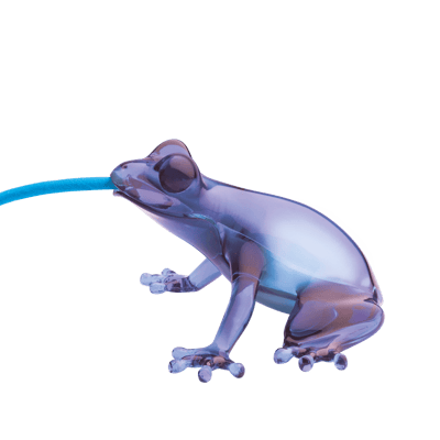 Hungry Frog Lamp Sapphire
