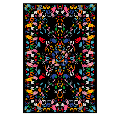 Let's Dance Animal Traces Dark Rectangular Carpet