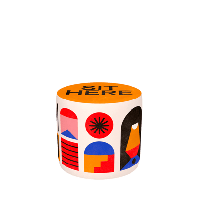 Pouf Oggian Sit Here Orange S