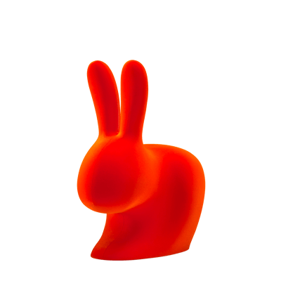 Rabbit Chair Large Velvet Orange