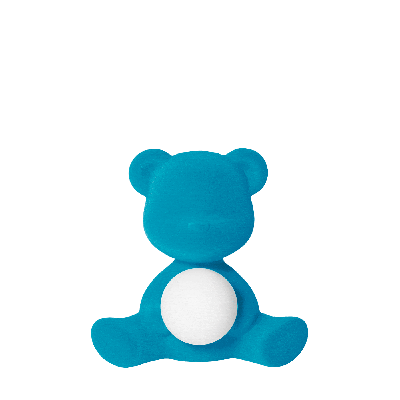 Teddy Girl Lamp Velvet Finish Light Blue