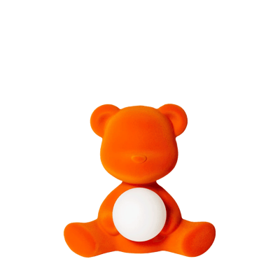 Teddy Girl Lamp Velvet Finish Orange