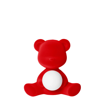 Teddy Girl Lamp Velvet Finish Red