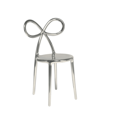 Ribbon Chair Metal Finish Silver