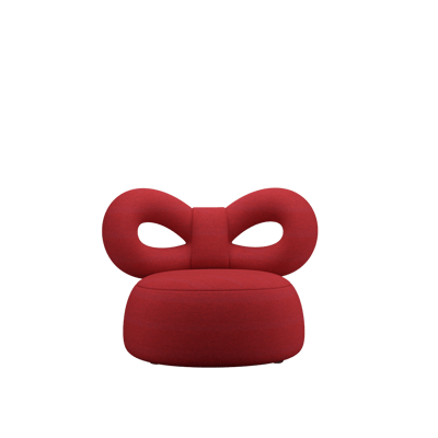 Ribbon Armchair Fabric A Red