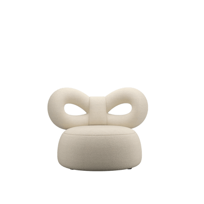 Ribbon Armchair Fabric B Cream